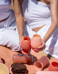 terra + peach | stemm | silicone unbreakable wine glasses - porter green | style + sustainability