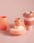 terra + peach | urbb | biodegradable bamboo coffee cup - porter green | style + sustainability
