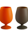 tobacco + tumeric | stemm | silicone unbreakable wine glasses - porter green | style + sustainability