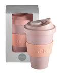 peach + petal | urbb | biodegradable bamboo coffee cup | porter green, biodegradable coffee cups. bamboo coffee cup, reusable coffee cup australia, 12oz coffee cup, leak proof coffee cup