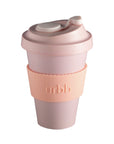 peach + petal | urbb | biodegradable bamboo coffee cup | porter green, biodegradable coffee cups. bamboo coffee cup, reusable coffee cup australia, 12oz coffee cup, leak proof coffee cup