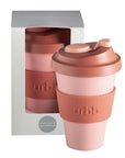 terra + peach | urbb | biodegradable bamboo coffee cup | porter green, biodegradable coffee cups. bamboo coffee cup, reusable coffee cup australia, 12oz coffee cup, leak proof coffee cup