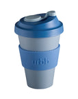 sky + kingfisher | urbb | biodegradable bamboo coffee cup | porter green, biodegradable coffee cups. bamboo coffee cup, reusable coffee cup australia, 12oz coffee cup, leak proof coffee cup