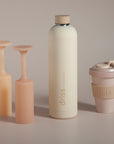 wheat + oat | driss | insulated stainless steel water bottle - porter green | style + sustainability