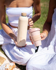 wheat + oat | driss | insulated stainless steel water bottle - porter green | style + sustainability