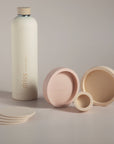 wheat + oat | driss | insulated stainless steel water bottle - porter green | style + sustainability