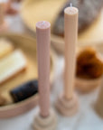 wheat + oat | escc dinner candle | soy - blend unscented candles - porter green | style + sustainability