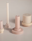 wheat + oat | escc dinner candle | soy - blend unscented candles - porter green | style + sustainability