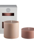 wheat + oat | escc large pillar candle | soy - blend unscented candles - porter green | style + sustainability