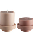 wheat + oat | escc large pillar candle | soy - blend unscented candles - porter green | style + sustainability
