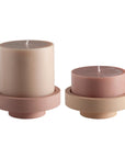 wheat + oat | escc large pillar candle | soy - blend unscented candles - porter green | style + sustainability