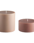 wheat + oat | escc large pillar candle | soy - blend unscented candles - porter green | style + sustainability