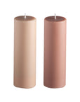 wheat + oat | escc medium pillar candle | soy - blend unscented candles - porter green | style + sustainability