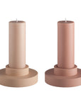 wheat + oat | escc medium pillar candle | soy - blend unscented candles - porter green | style + sustainability