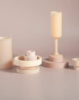 Wheat + Oat | Flipp small | Silicone Unbreakable Candle Holder Set - porter green | style + sustainability
