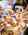 wheat + oat | privv | vegan leather waterproof picnic rug - porter green | style + sustainability