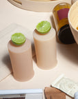 wheat + oat | stegg | silicone unbreakable highball glasses - porter green | style + sustainability