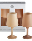 wheat + oat | swepp | silicone unbreakable wine glasses - porter green | style + sustainability
