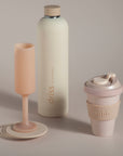 wheat + oat | urbb | biodegradable bamboo coffee cup - porter green | style + sustainability