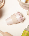 wheat + oat | urbb | biodegradable bamboo coffee cup - porter green | style + sustainability