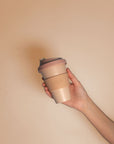 wheat + oat | urbb | biodegradable bamboo coffee cup - porter green | style + sustainability