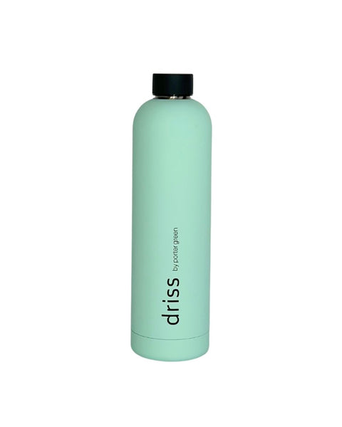 mist + ink | driss | insulated stainless steel bottle | porter green, 1l water bottle, insulated stainless steel water bottle, thermos water bottle, 1l drink bottle, insulated wine bottle