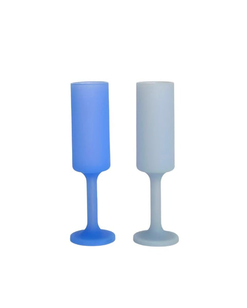 sky + kingfisher | seff | unbreakable silicone champagne flute | porter green, champagne flutes, unbreakable champagne flutes, champagne flute glasses, coloured champagne glasses, champagne flutes australia