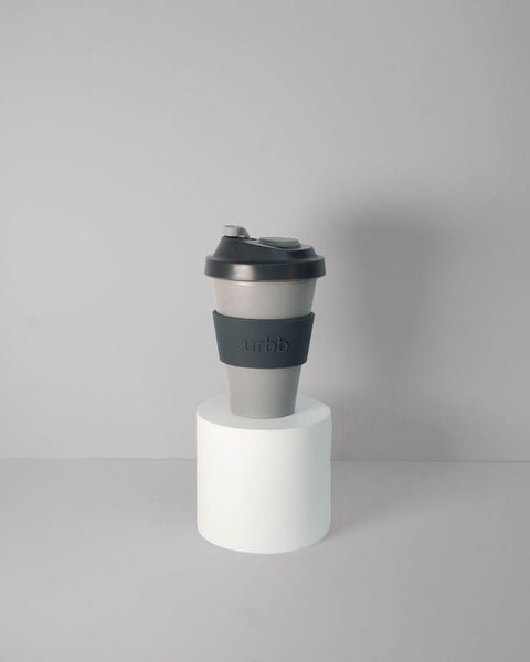 smoke + storm | urbb | biodegradable bamboo coffee cup - porter green | style + sustainability, biodegradable coffee cups. bamboo coffee cup, reusable coffee cup australia, 12oz coffee cup, leak proof coffee cup