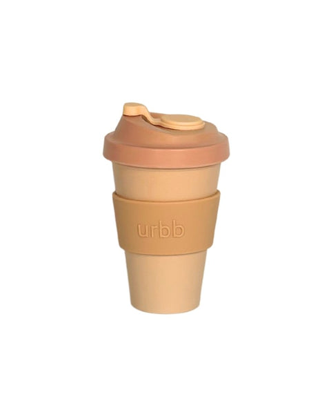 wheat + oat | urbb | biodegradable bamboo coffee cup | porter green, biodegradable coffee cups. bamboo coffee cup, reusable coffee cup australia, 12oz coffee cup, leak proof coffee cup
