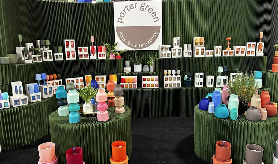 porter green products displayed on shelves