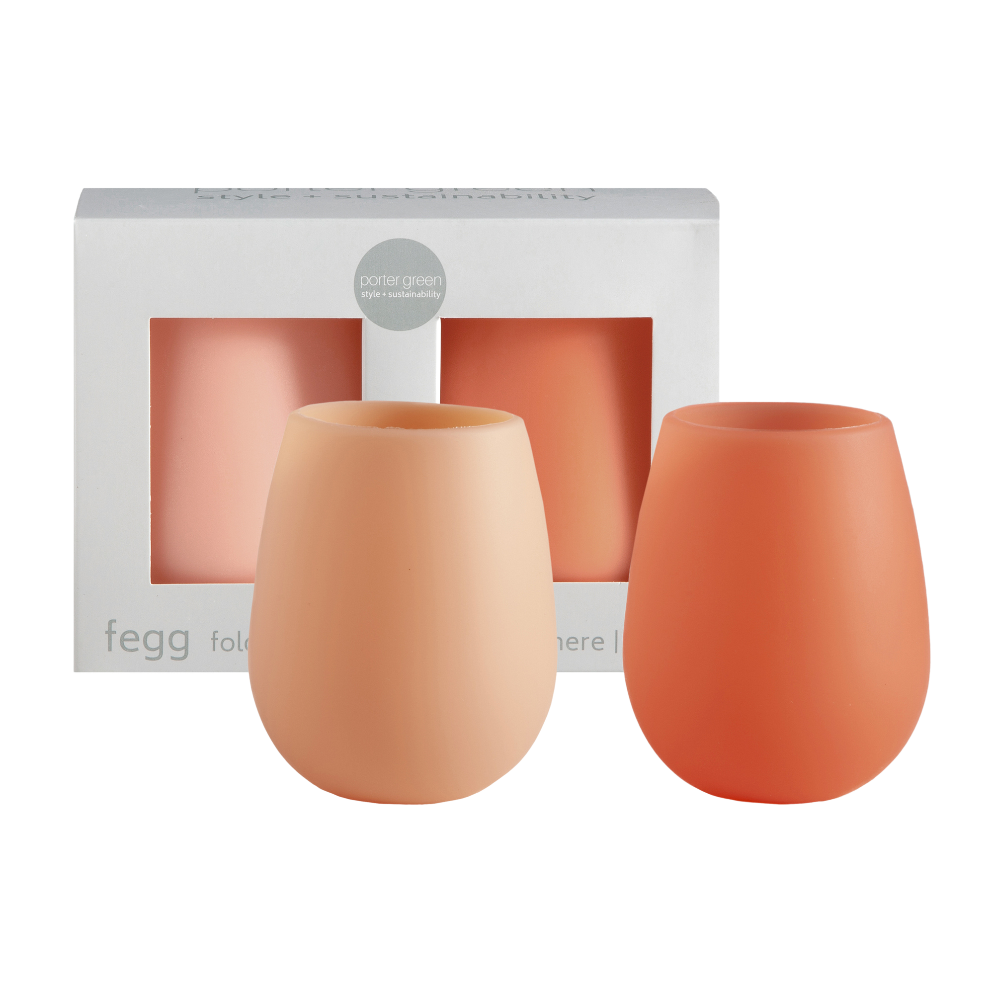 cantaloupe + tangelo | fegg | silicone unbreakable glasses - porter green | style + sustainability