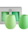 gerbera + leaf | fegg | silicone unbreakable glasses - porter green | style + sustainability