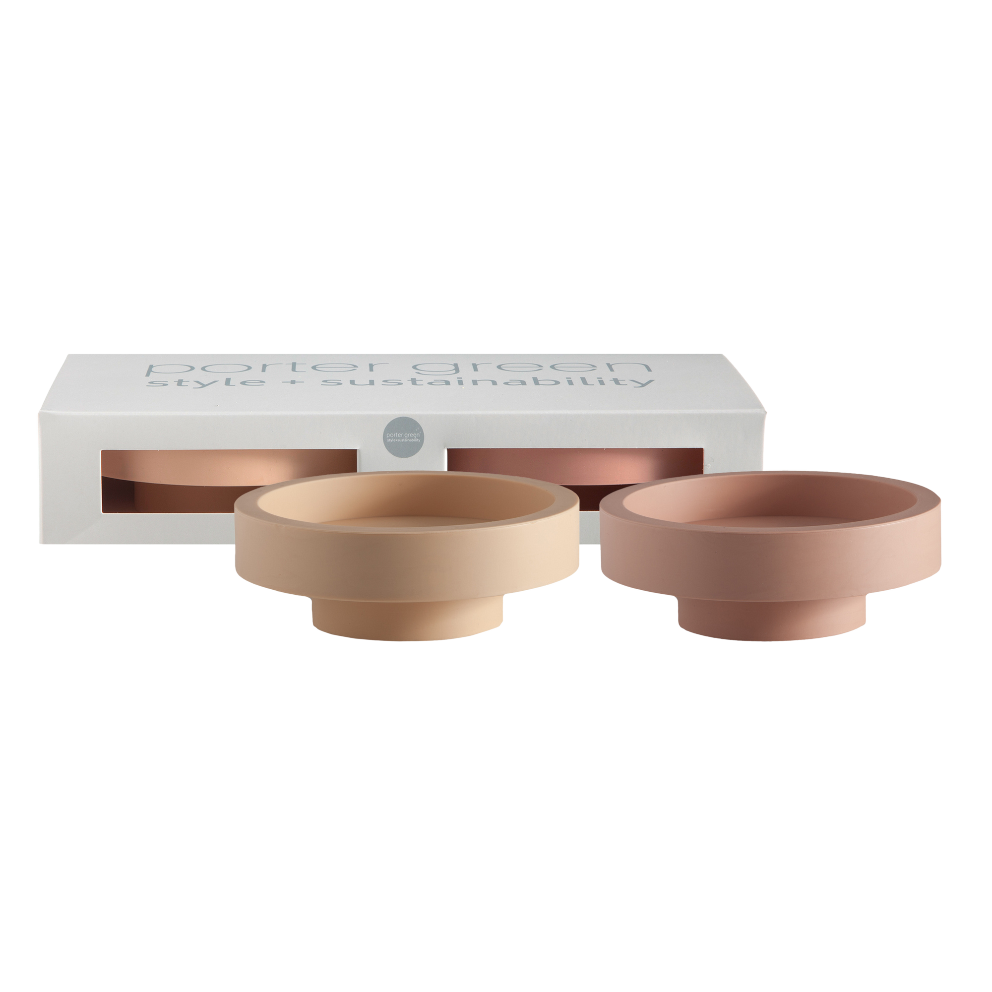 Wheat + Oat | Flipp large | Silicone Unbreakable Candle Holder Set - porter green | style + sustainability