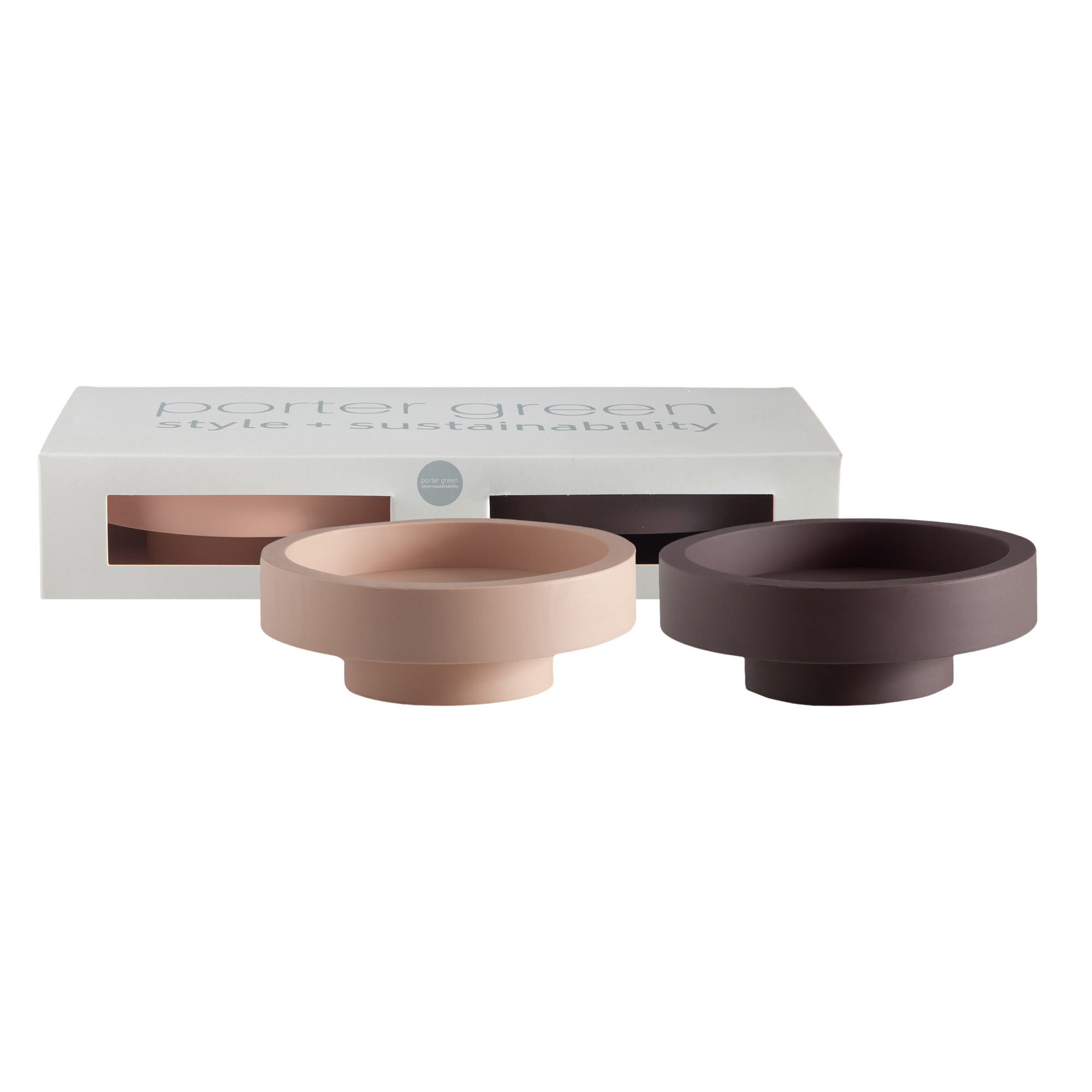 Latte + Donkey | Flipp large | Silicone Unbreakable Candle Holder Set - porter green | style + sustainability