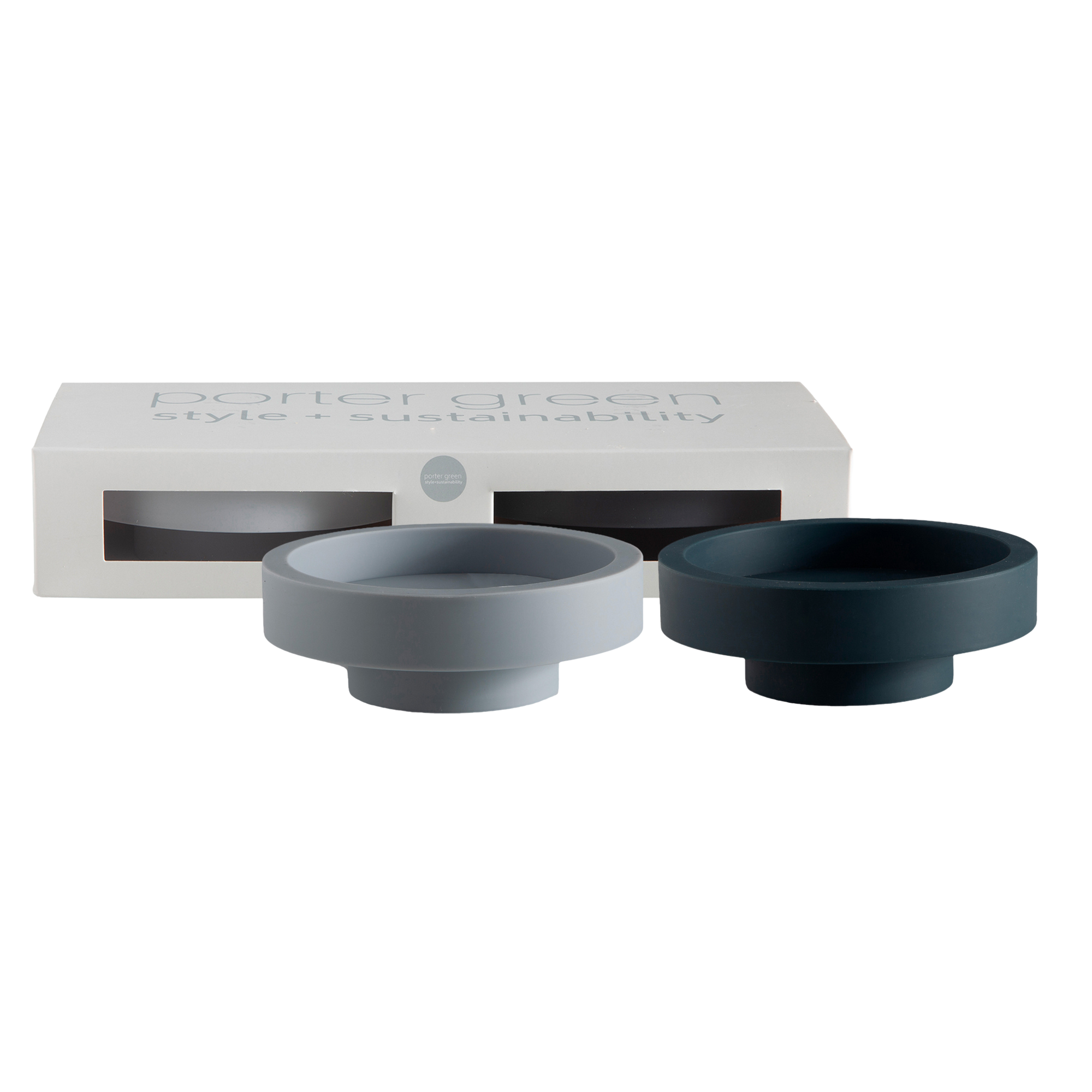Smoke + Storm | Flipp large | Silicone Unbreakable Candle Holder Set - porter green | style + sustainability