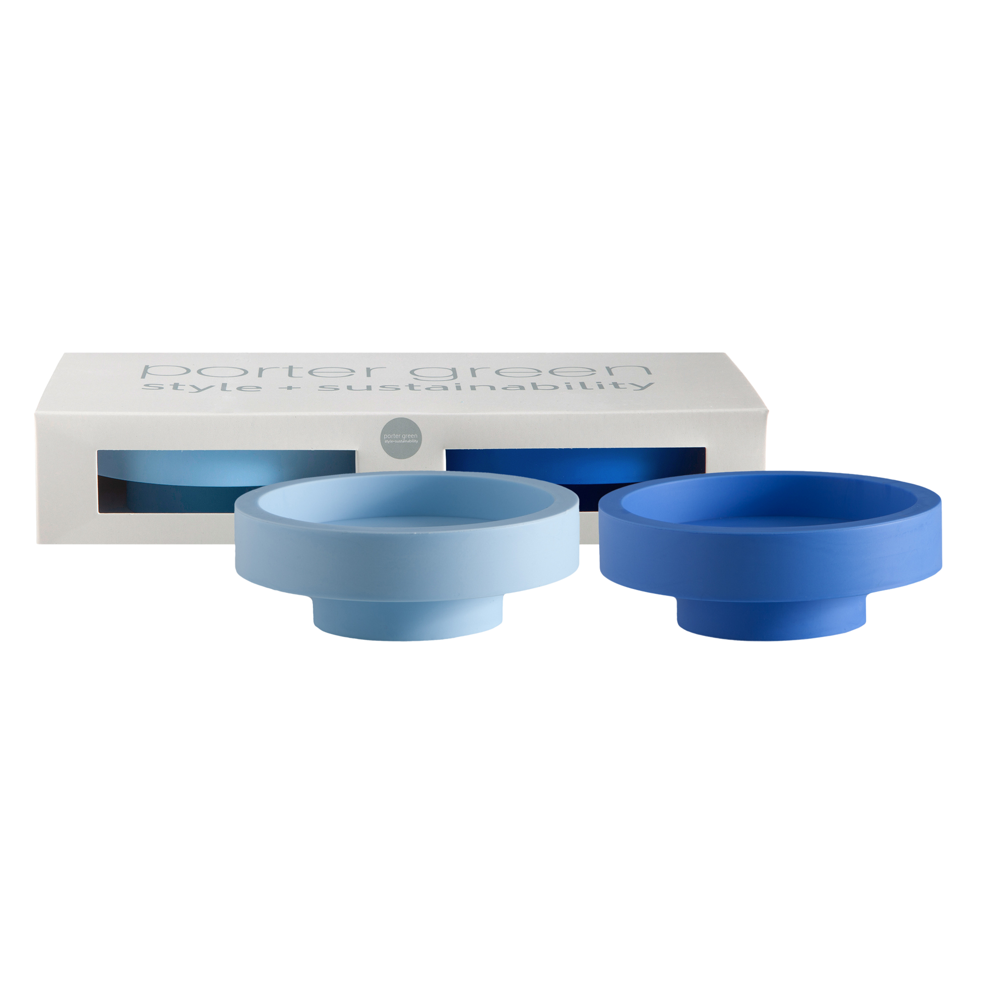 Sky + Kingfisher | Flipp large | Silicone Unbreakable Candle Holder Set - porter green | style + sustainability