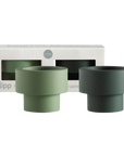 Sage + Olive | Flipp small | Silicone Unbreakable Candle Holder Set - porter green | style + sustainability