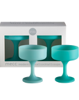 pavone | mecc | silicone unbreakable cocktail glasses - porter green | style + sustainability