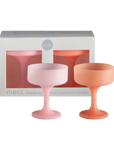 peach + petal | mecc | unbreakable silicone cocktail coupes | porter green, coupe cocktail glass, coupe glass, coloured cocktail glasses, unbreakable cocktail glasses, cocktail glasses australia