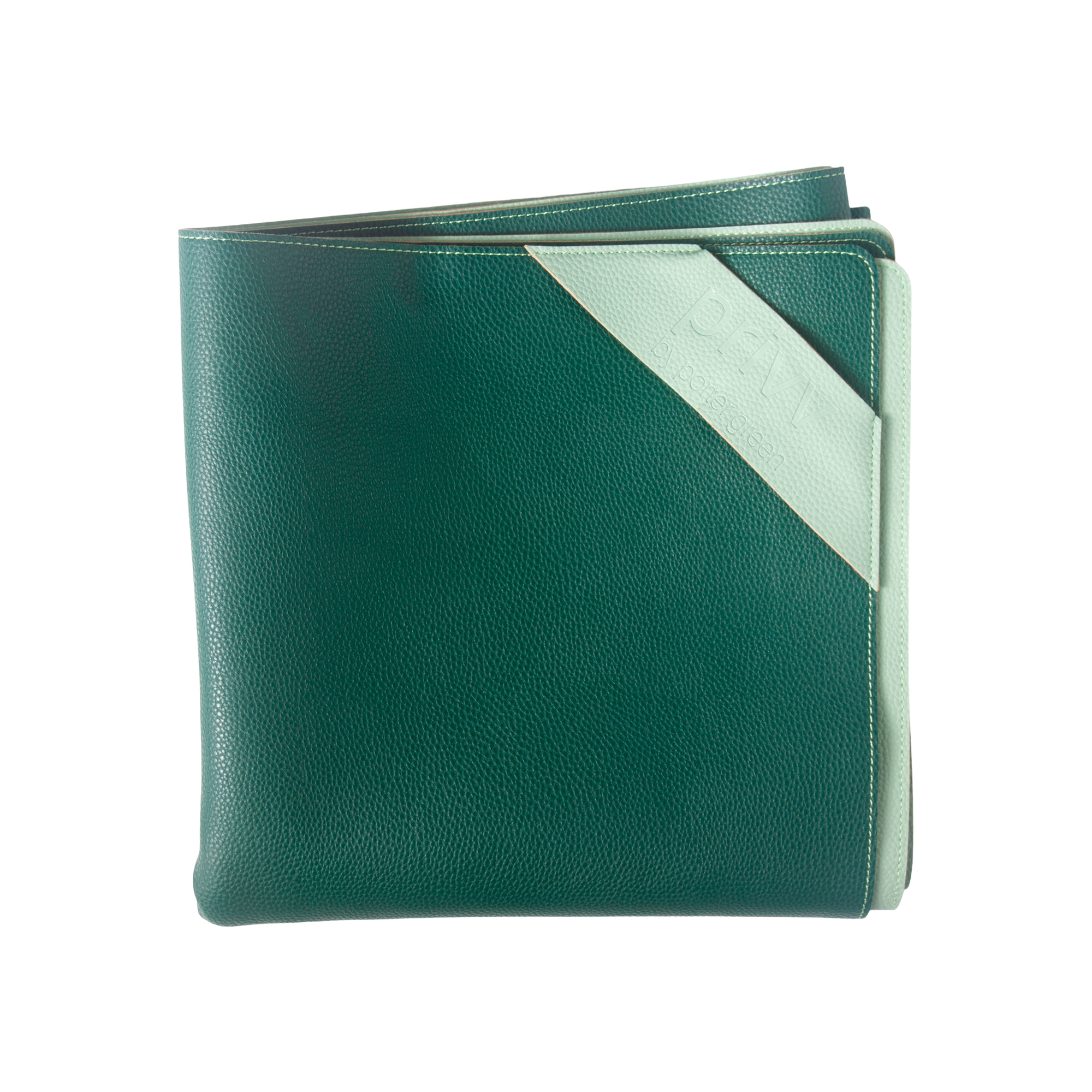 sage + olive | privv | vegan leather waterproof picnic rug - porter green | style + sustainability
