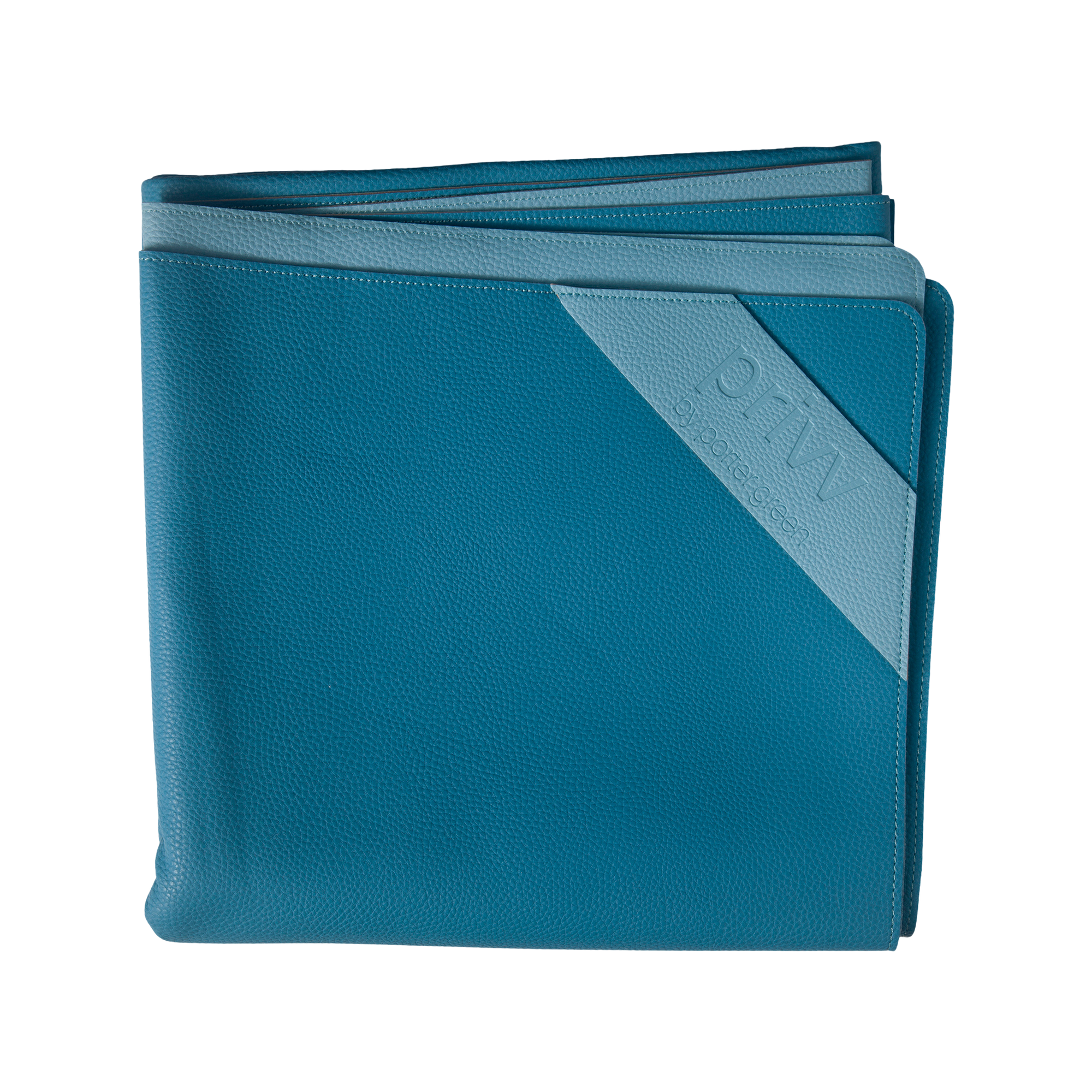 sky + kingfisher | privv | vegan leather waterproof picnic rug - porter green | style + sustainability