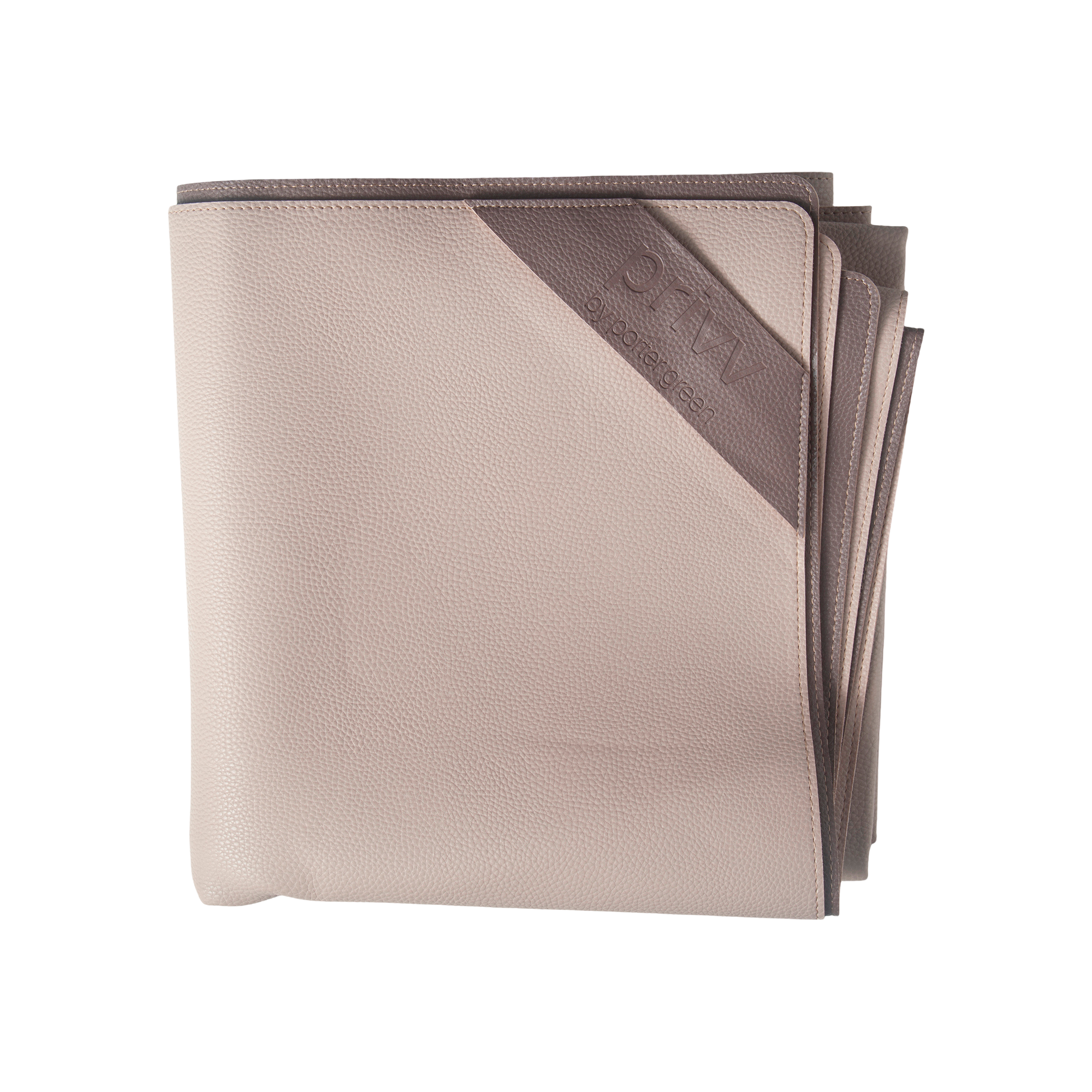 latte + donkey | privv | vegan leather waterproof picnic rug - porter green | style + sustainability