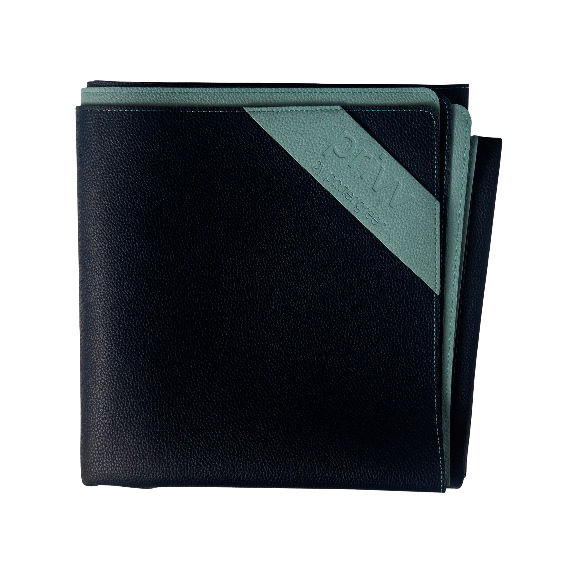 mist + ink | privv | vegan leather waterproof picnic rug - porter green | style + sustainability