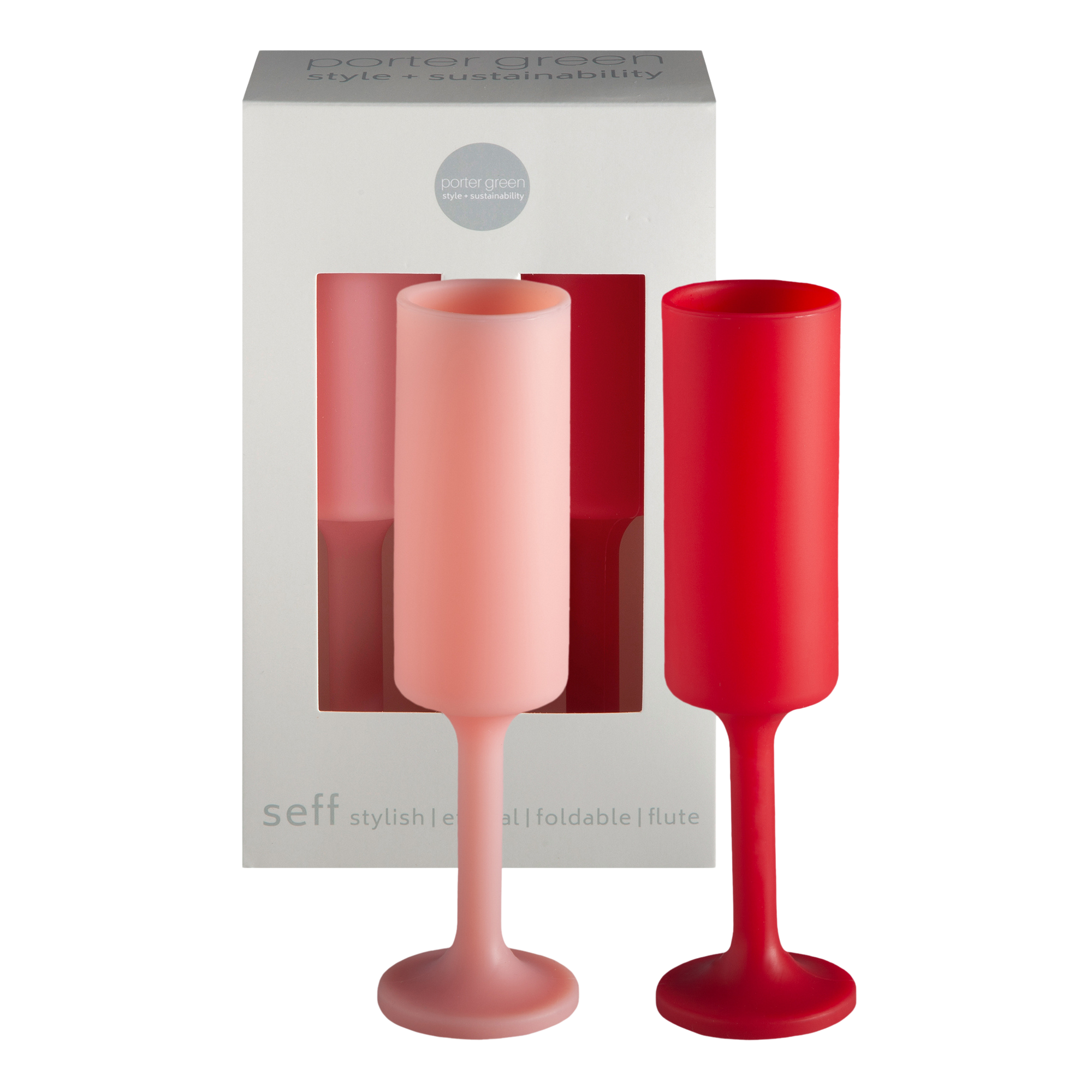cherry + blush | seff | unbreakable silicone champagne flute | porter green, champagne flutes, unbreakable champagne flutes, champagne flute glasses, coloured champagne glasses, champagne flutes australia