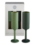 sage + olive | seff | unbreakable silicone champagne flute | porter green, champagne flutes, unbreakable champagne flutes, champagne flute glasses, coloured champagne glasses, champagne flutes australia
