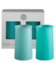 pavone | stegg | silicone unbreakable highball glasses - porter green | style + sustainability