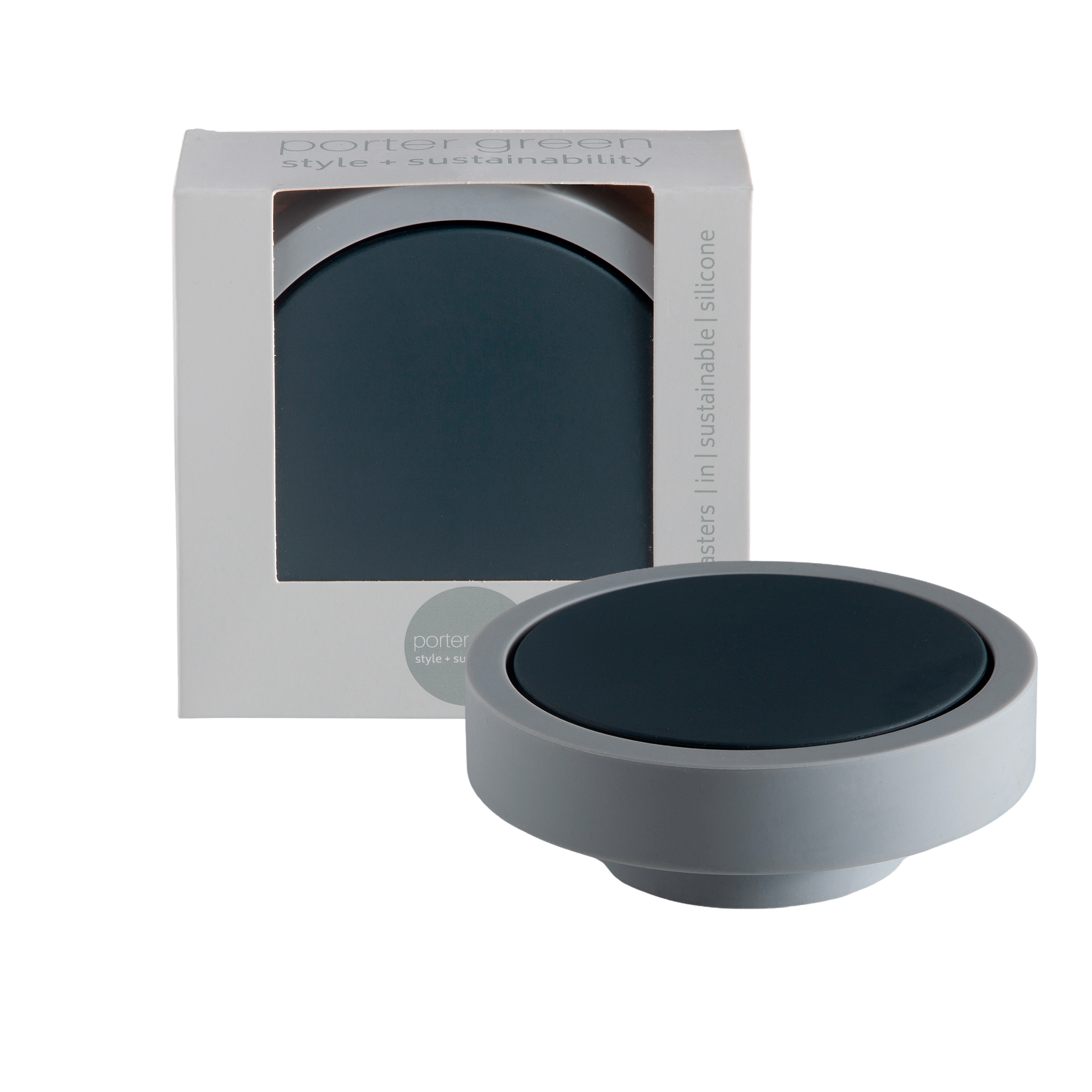 smoke + storm | ciss | unbreakable silicone coasters | porter green, silicone coasters, coaster set with holder, coasters australia, coaster set of 4, sustainable coasters