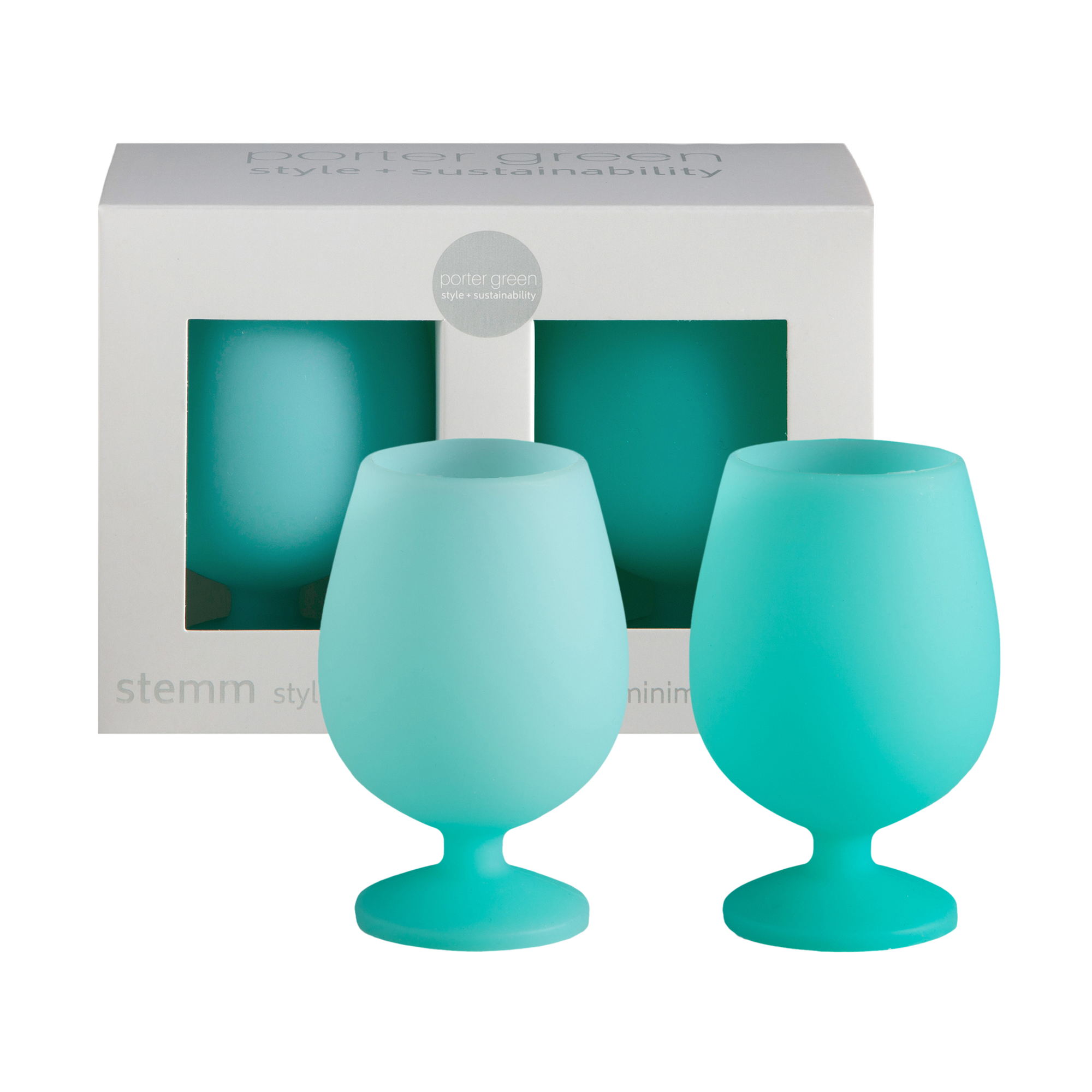pavone | stemm | silicone unbreakable wine glasses - porter green | style + sustainability