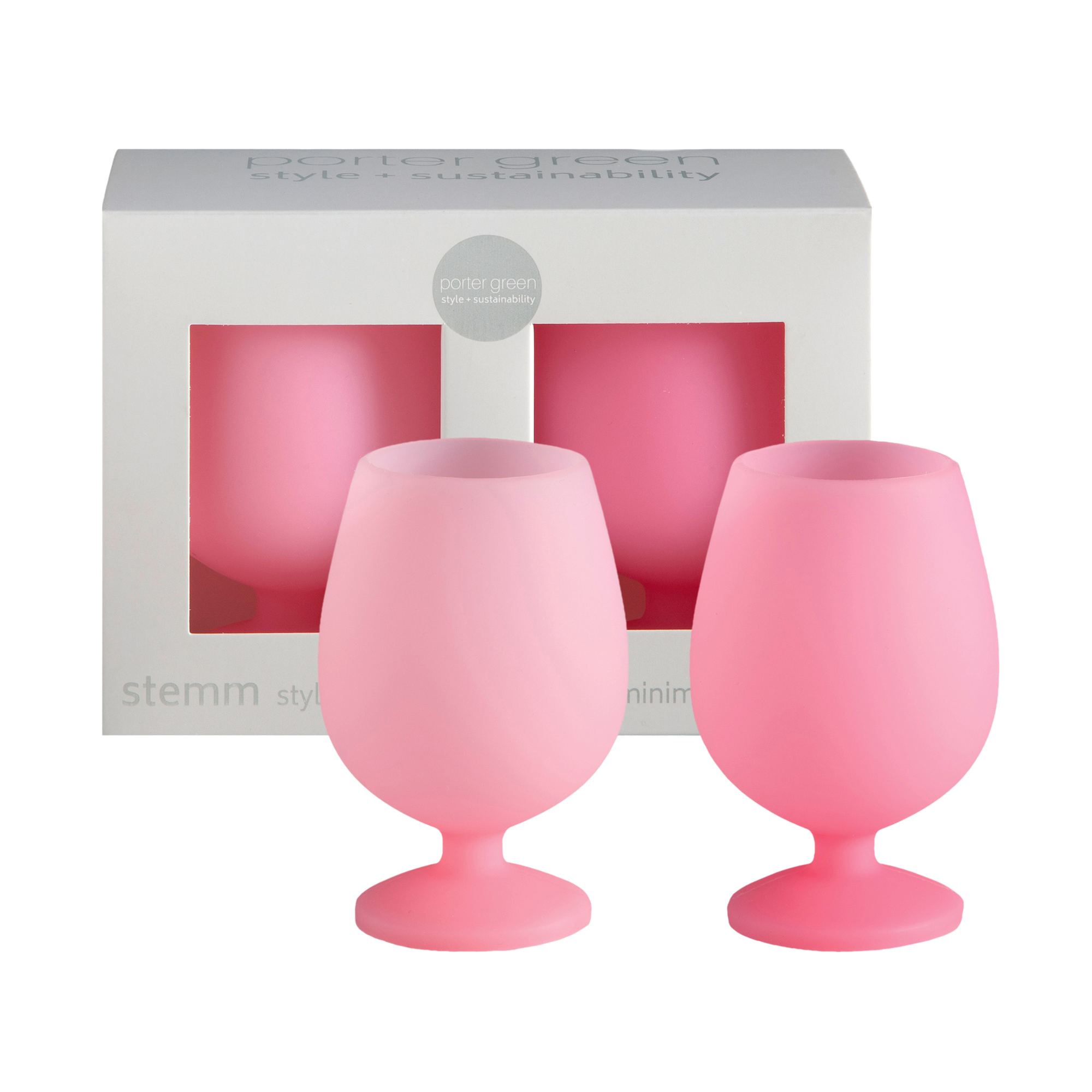 petalo | stemm | silicone unbreakable wine glasses - porter green | style + sustainability