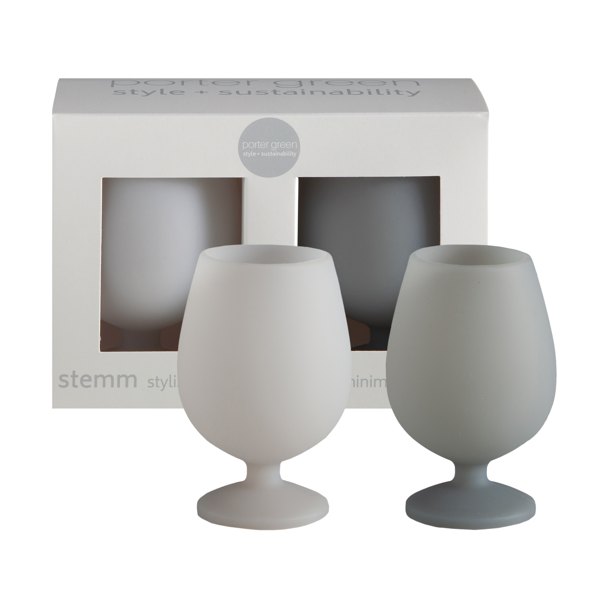 lupo grigio | stemm | silicone unbreakable wine glasses - porter green | style + sustainability